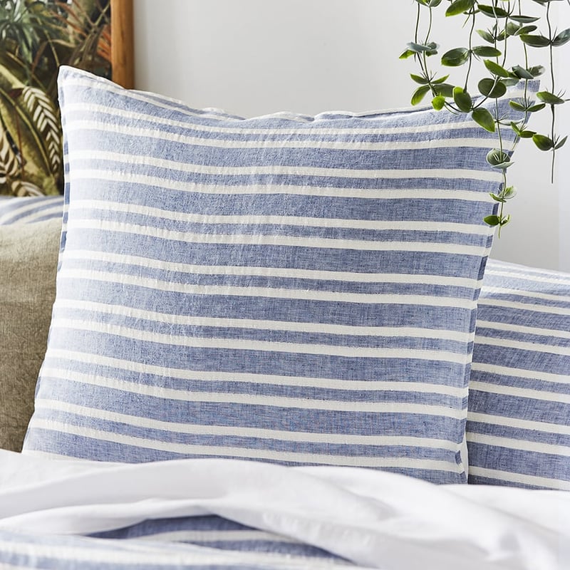 Hudson Linen & Cotton Chambray Stripe Pillowcase