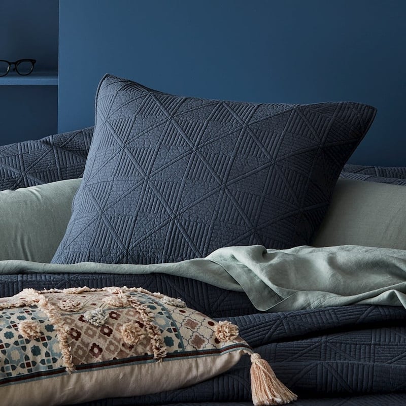 Prism Quilted Dark Slate Pillowcase
