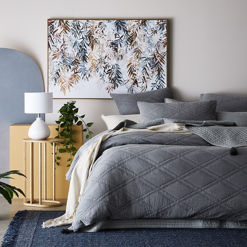 Xavier Quilted Grey Pillowcase