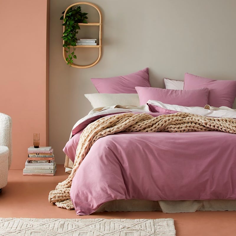 Two Toned Amethyst Stonewashed Pillowcase