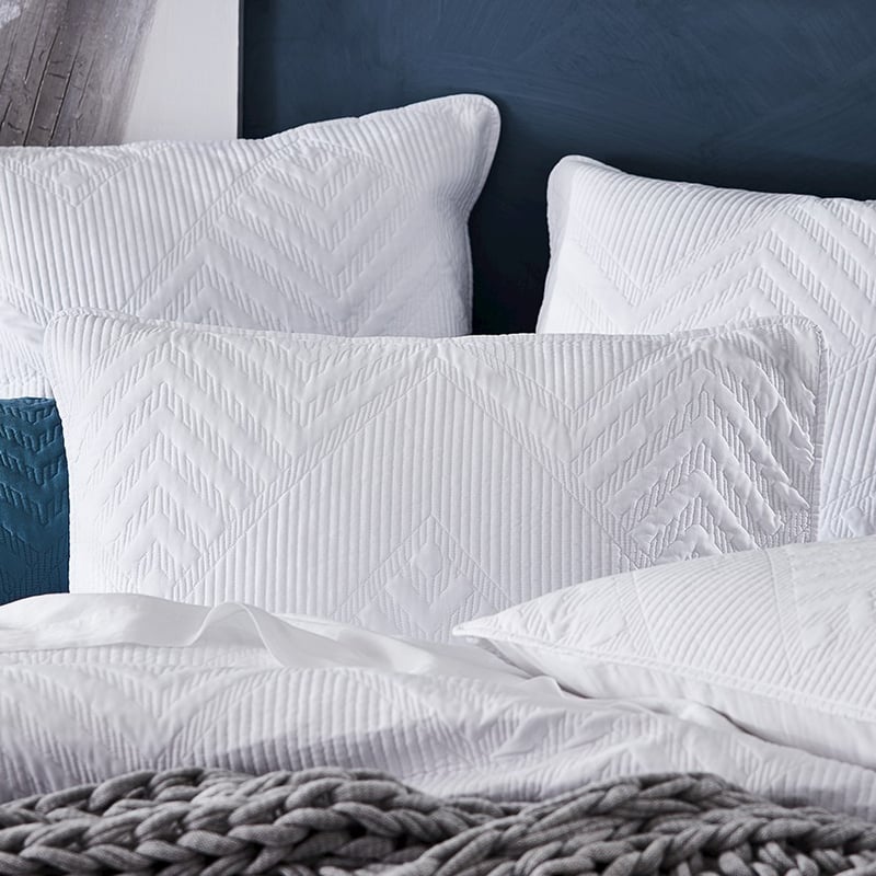Virgo White Quilted Pillowcase