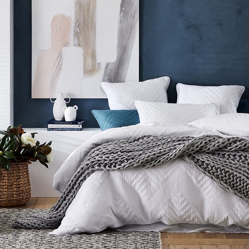 Virgo White Quilted Pillowcase