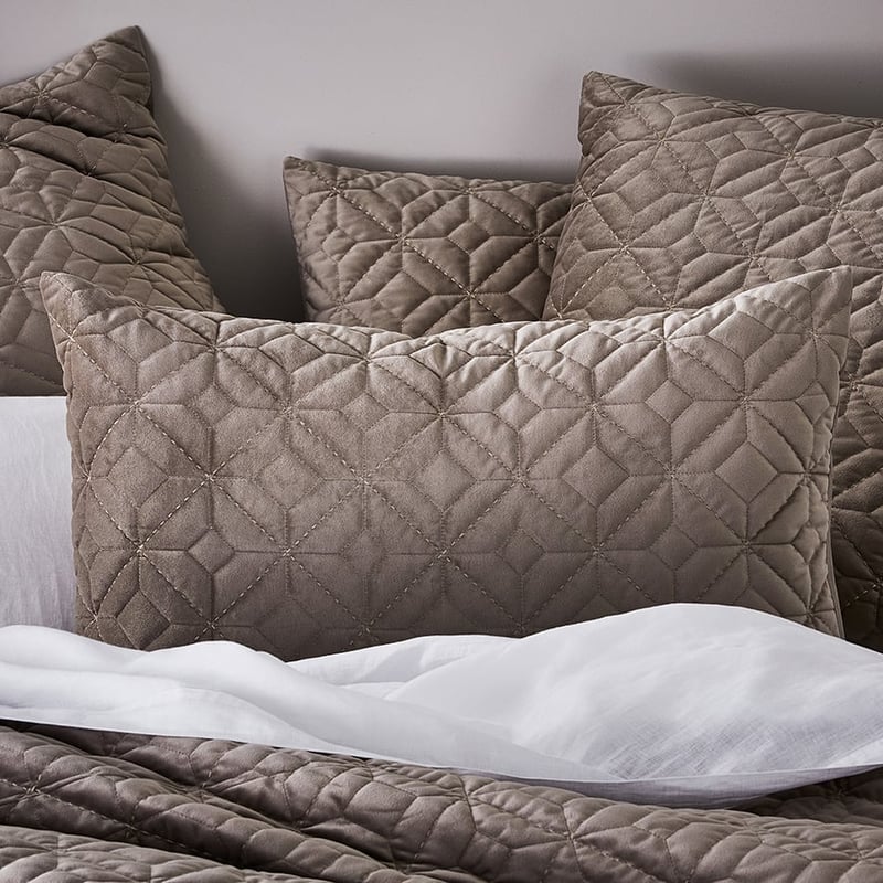 Denver Quilted Velvet Mist Pillowcase