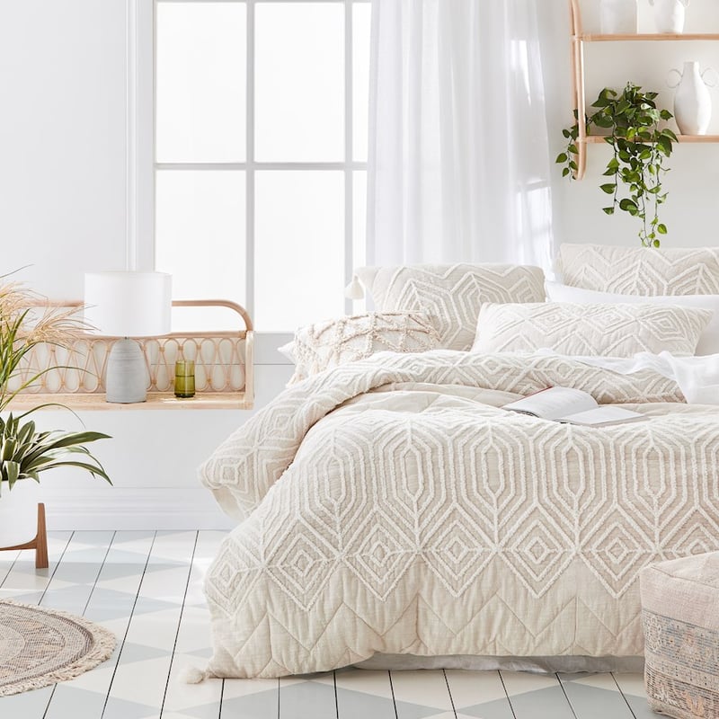 Bombay Tufted Quilted Natural Pillowcase