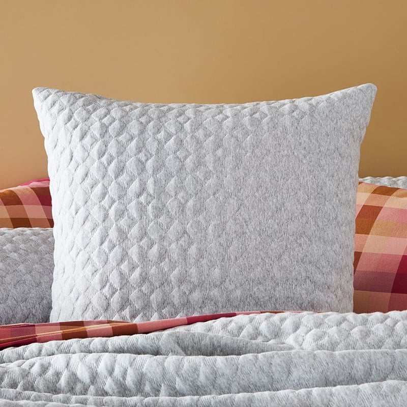 Geo Jersey Grey Marle Pillowcase