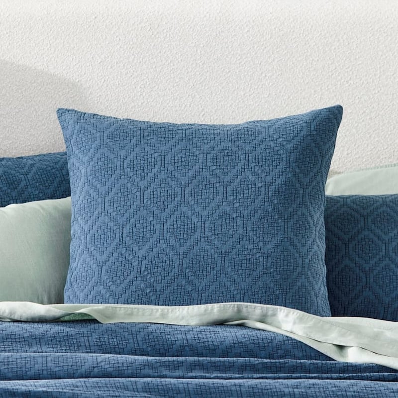 Mirella Navy Matelasse Pillowcase