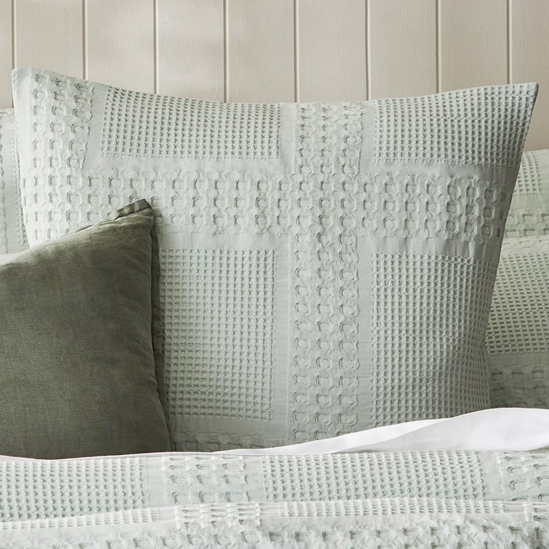 Waffle Check Mist Pillowcase