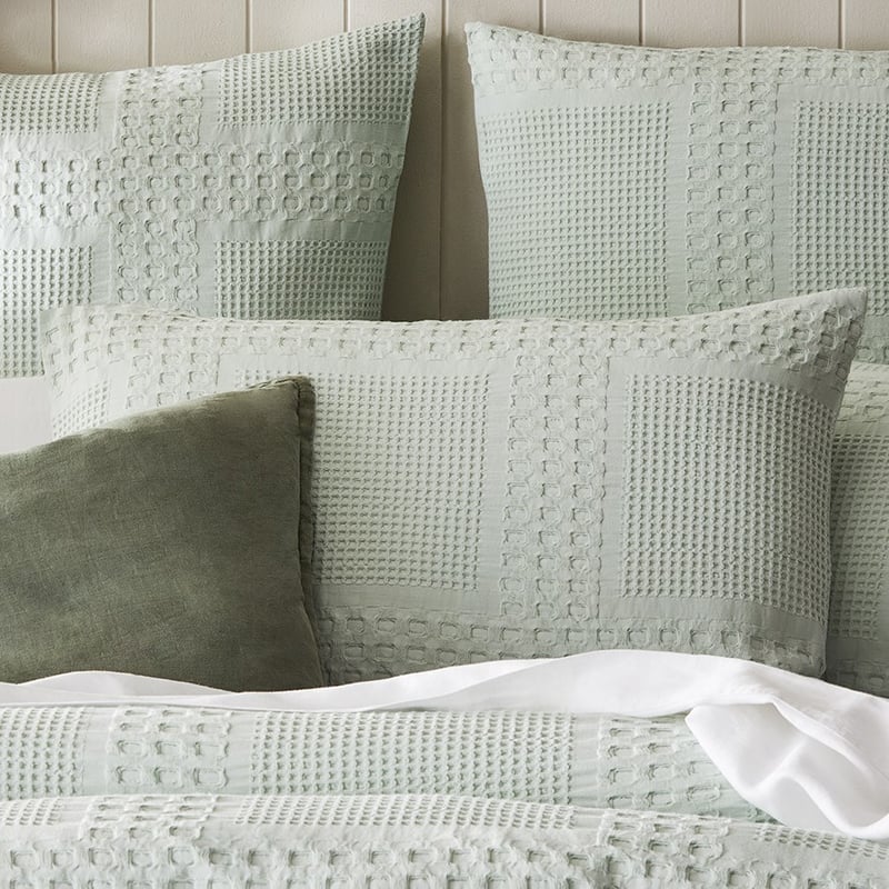 Waffle Check Mist Pillowcase