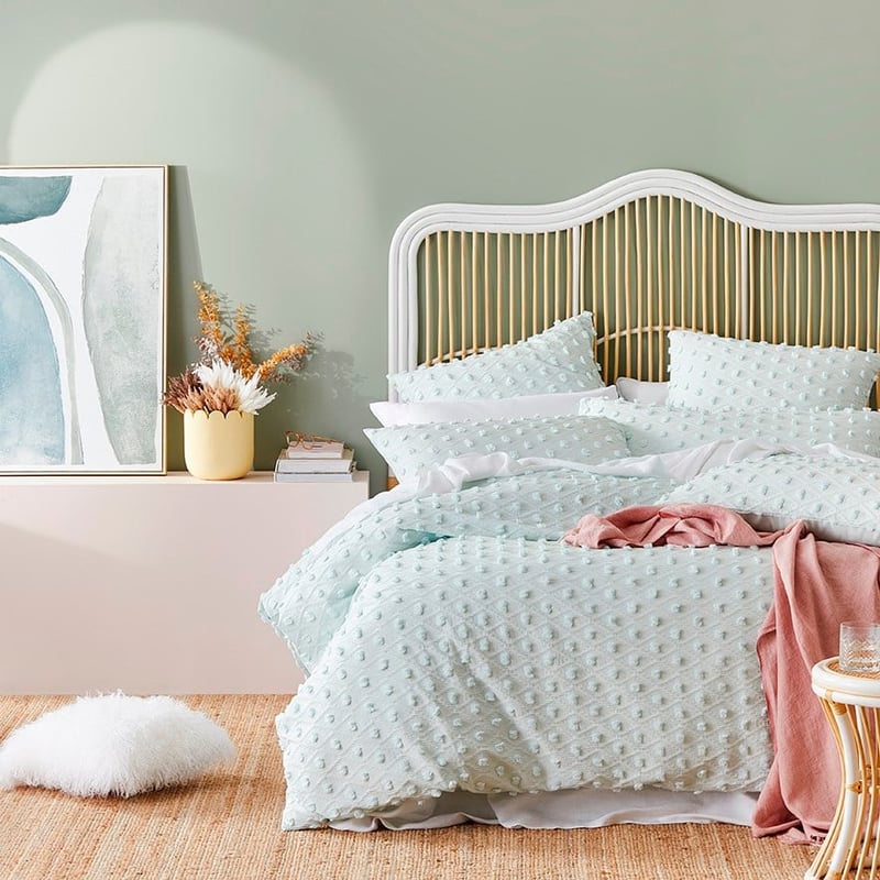 Demi Tufted Cool Blue Pillowcase