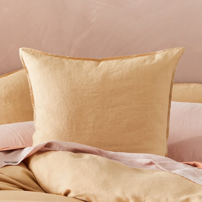 Vintage Washed Linen Latte Pillowcase