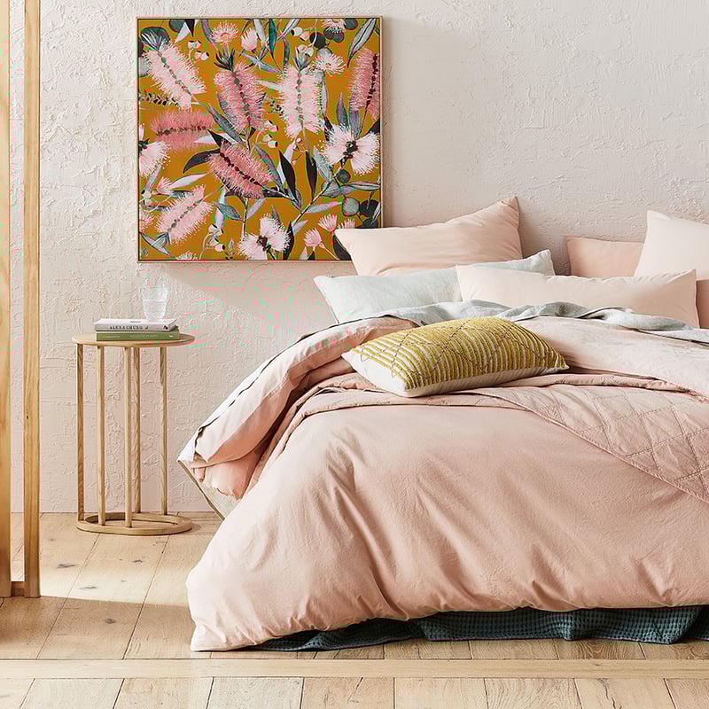 Stonewashed Cotton Apricot Pillowcase