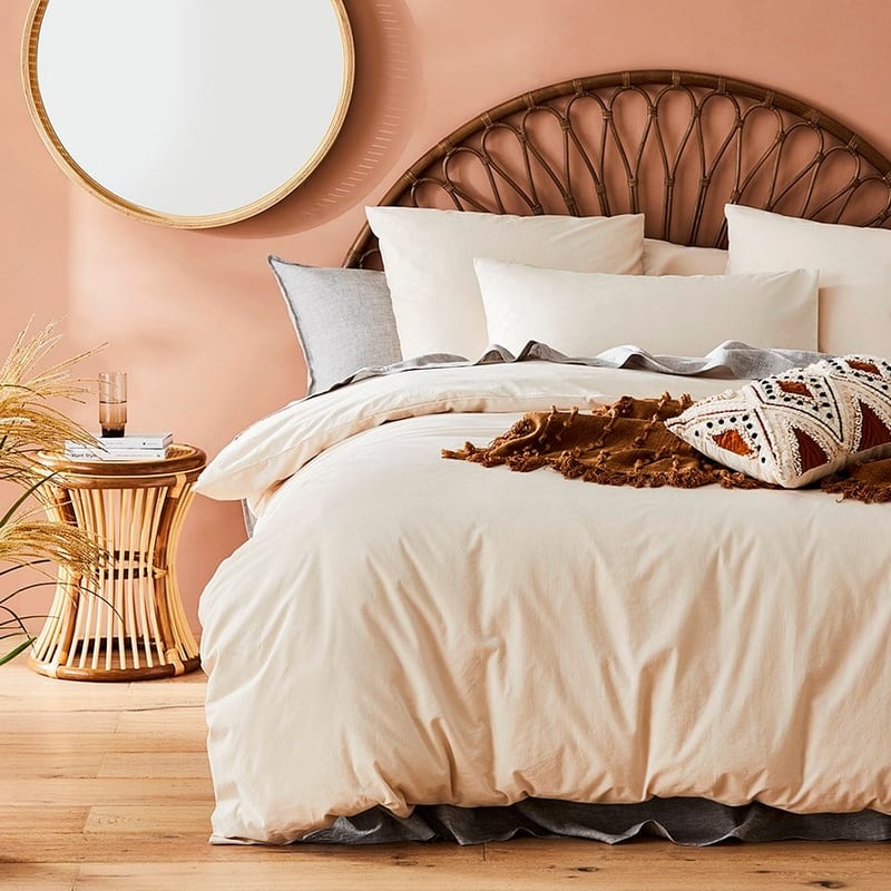 Stonewashed Cotton Sand Pillowcase