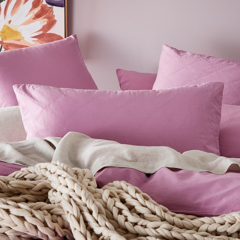 Stonewashed Cotton Mulberry Quilted Pillowcase