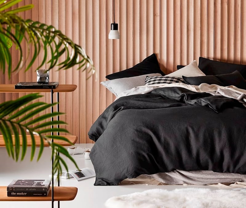 Vintage Washed Linen Onyx Pillowcase