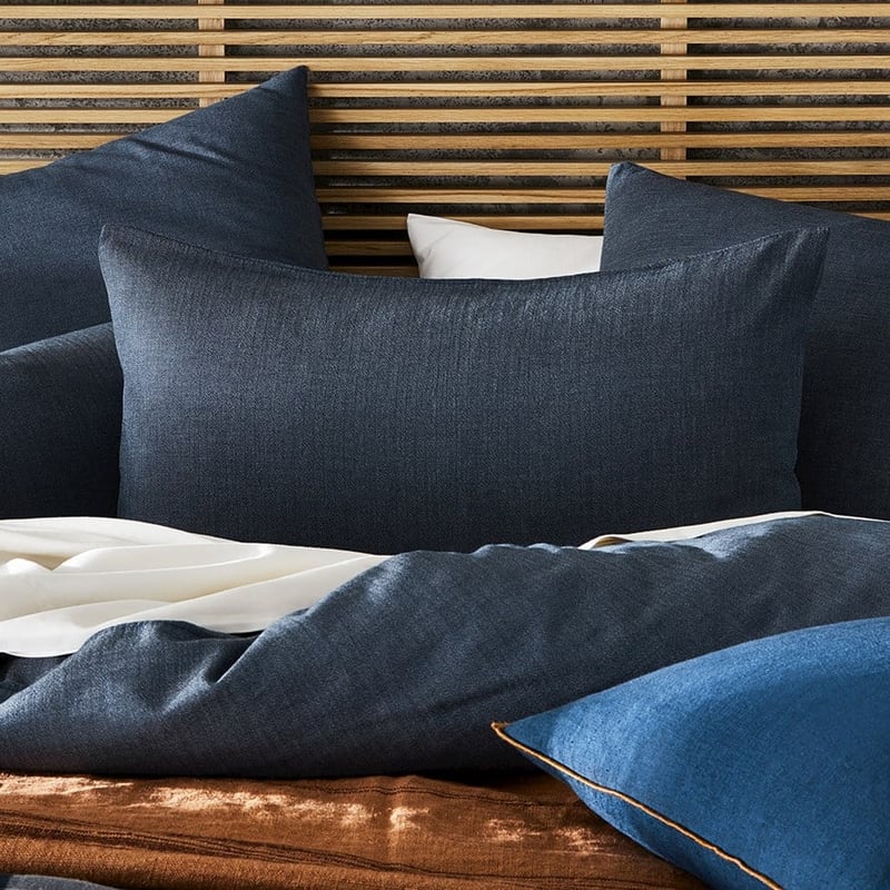 Mark Tuckey Herringbone Dark Indigo Pillowcase