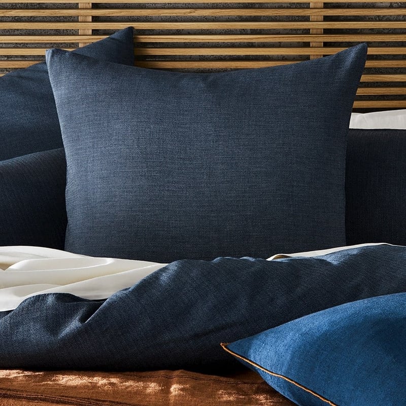 Mark Tuckey Herringbone Dark Indigo Pillowcase