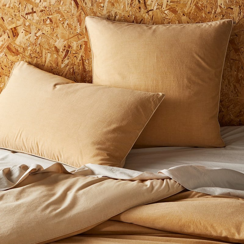 Organic Cotton Chambray Mustard Pillowcase