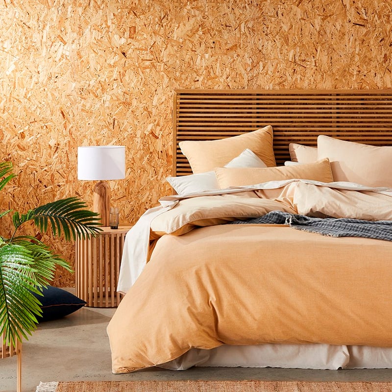 Organic Cotton Chambray Mustard Pillowcase