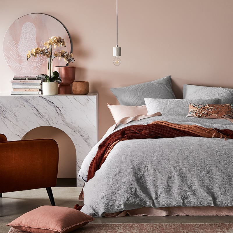 Amira Matelasse Silver Pillowcase