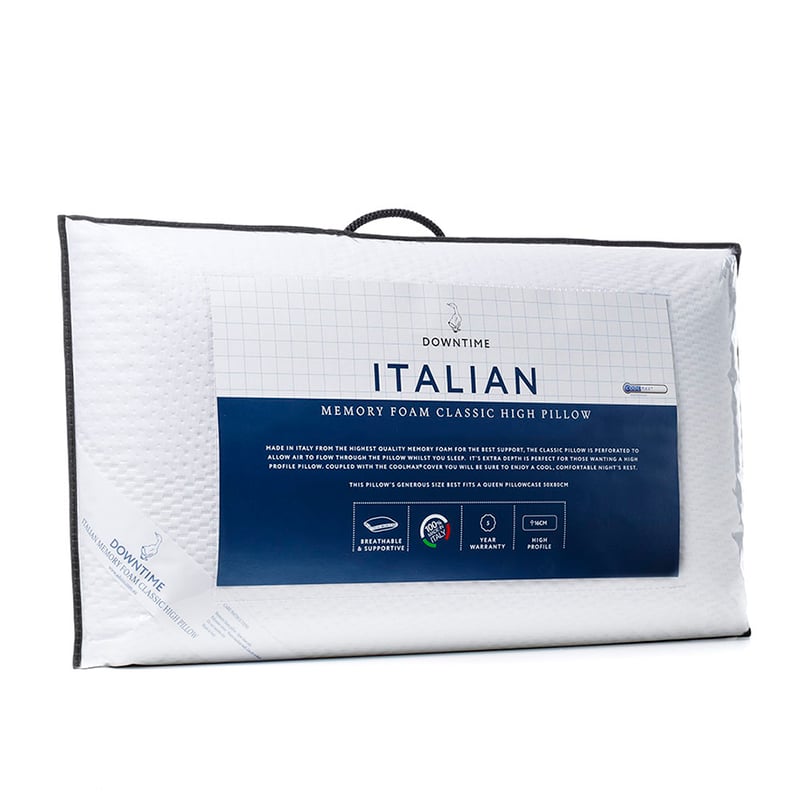 Italian Memory Foam Classic High Profile Standard Pillow