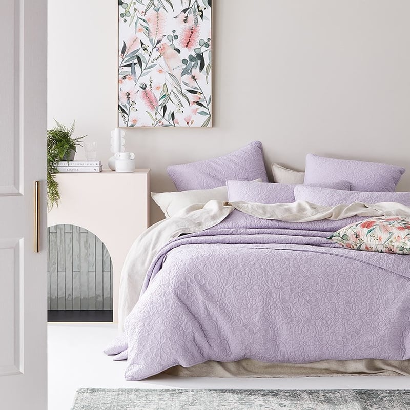 Chloe Lavender Quilted Quilt Cover Separates
