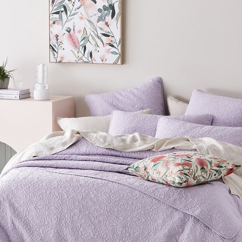 Chloe Lavender Quilted Quilt Cover Separates