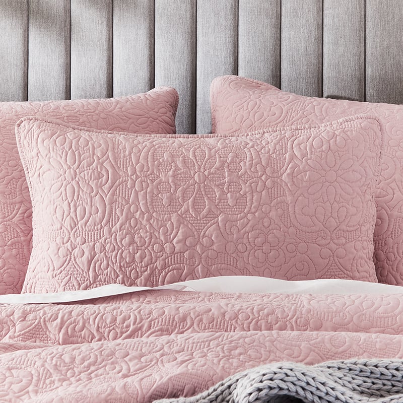 Chloe Peony Pink Quilted Quilt Cover Separates
