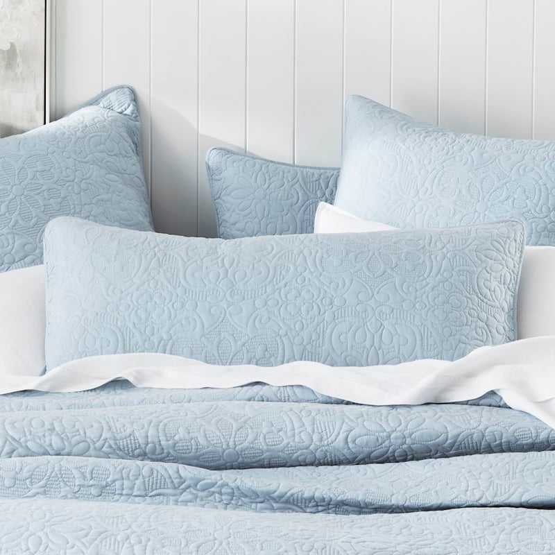 Chloe Powder Blue Quilted Quilt Cover Separates