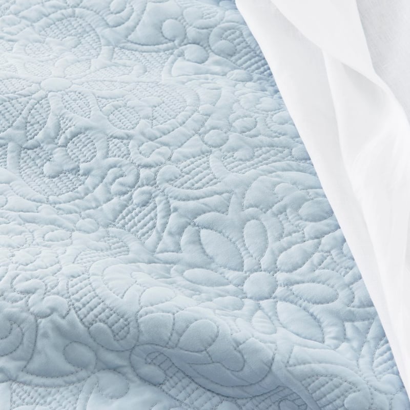 Chloe Powder Blue Quilted Quilt Cover Separates