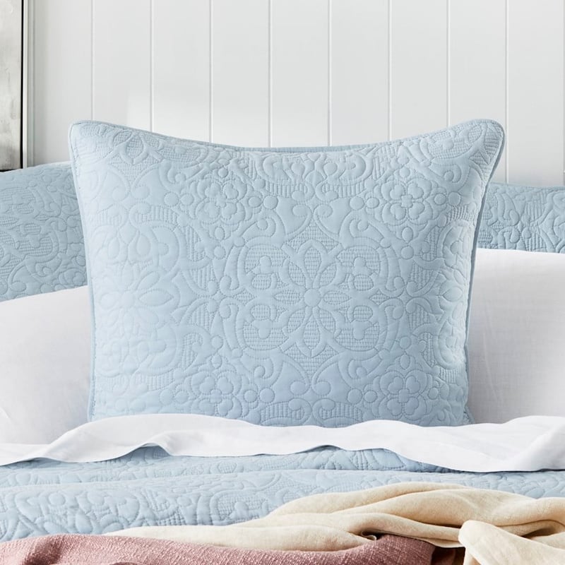 Chloe Powder Blue Quilted Coverlet Separates