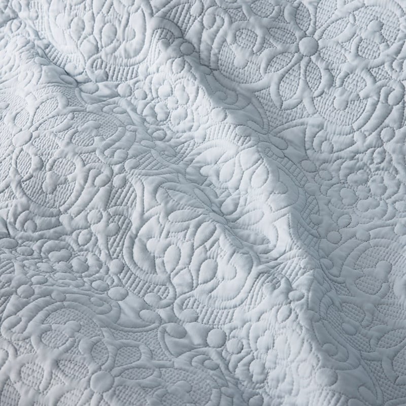Chloe Silver Blue Quilted Coverlet Separates