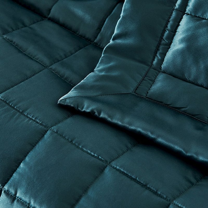 Alma Deep Teal Quilted Coverlet Separates