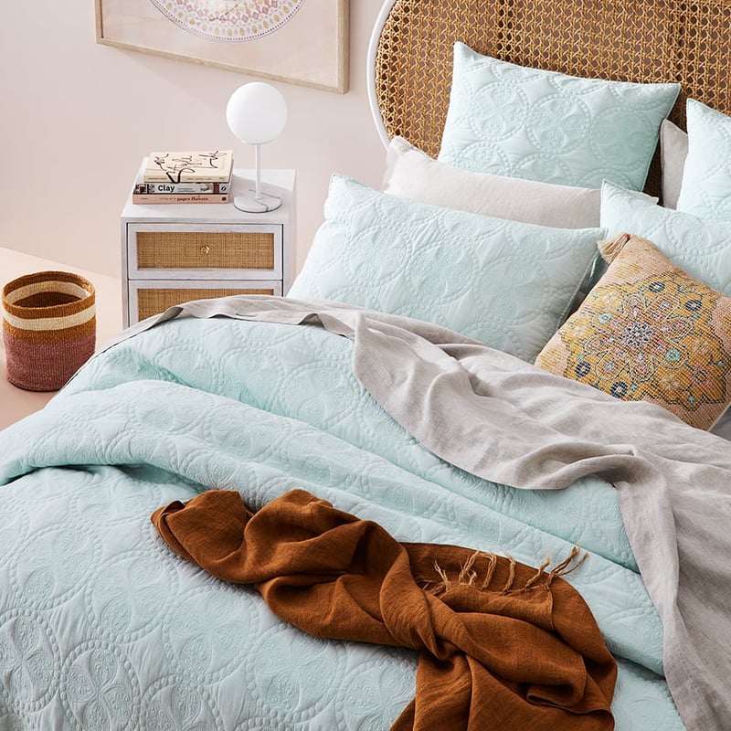 Grace Mist Quilted Quilt Cover Separates