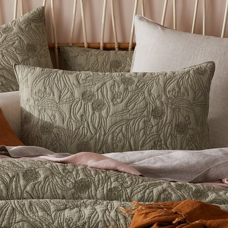 Gumnut Leaf Quilted Quilt Cover Separates