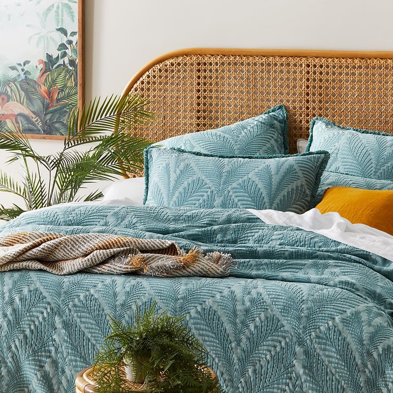 Nahla Matelasse Pine Quilt Cover Separates