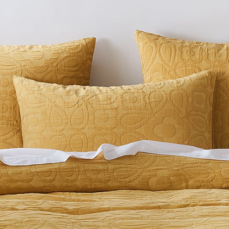 Josie Matelasse Mustard Quilt Cover Separates