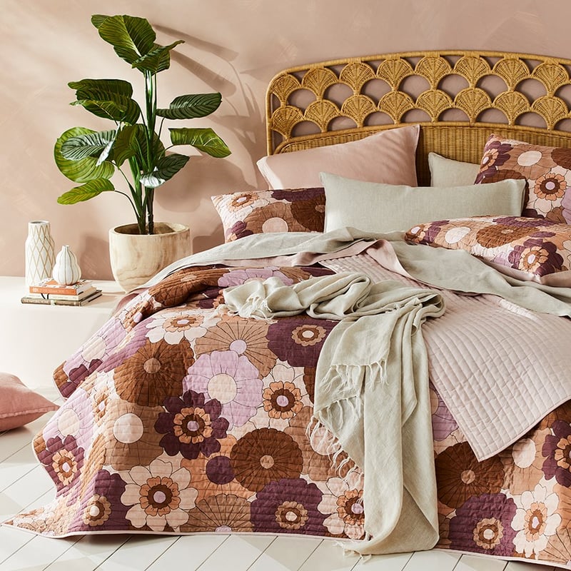 Kiera Mauve Spice Quilted Coverlet Separates
