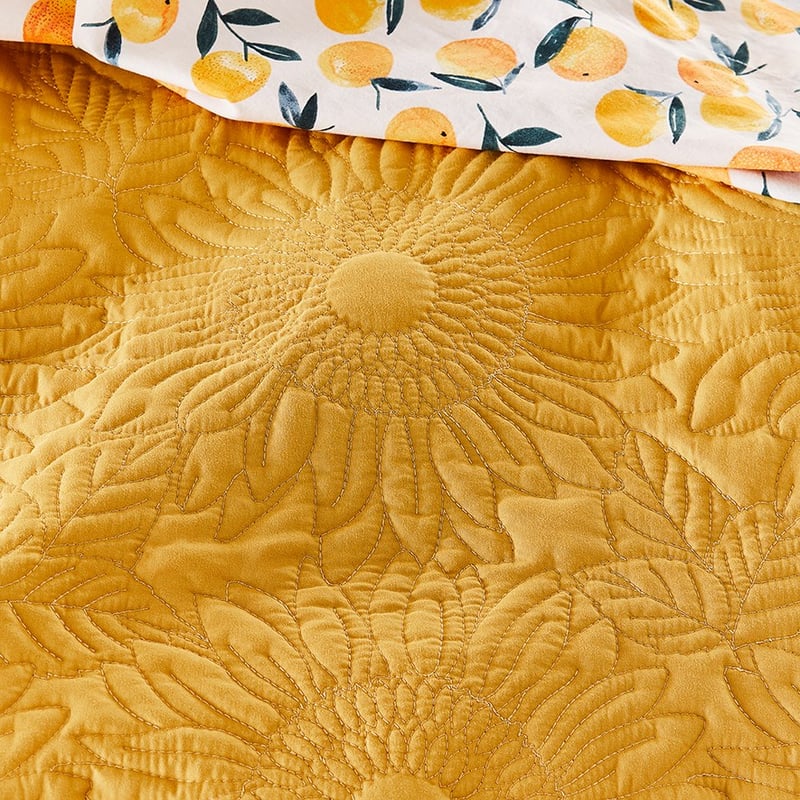 Sunflower Butter Quilted Quilt Cover Separates