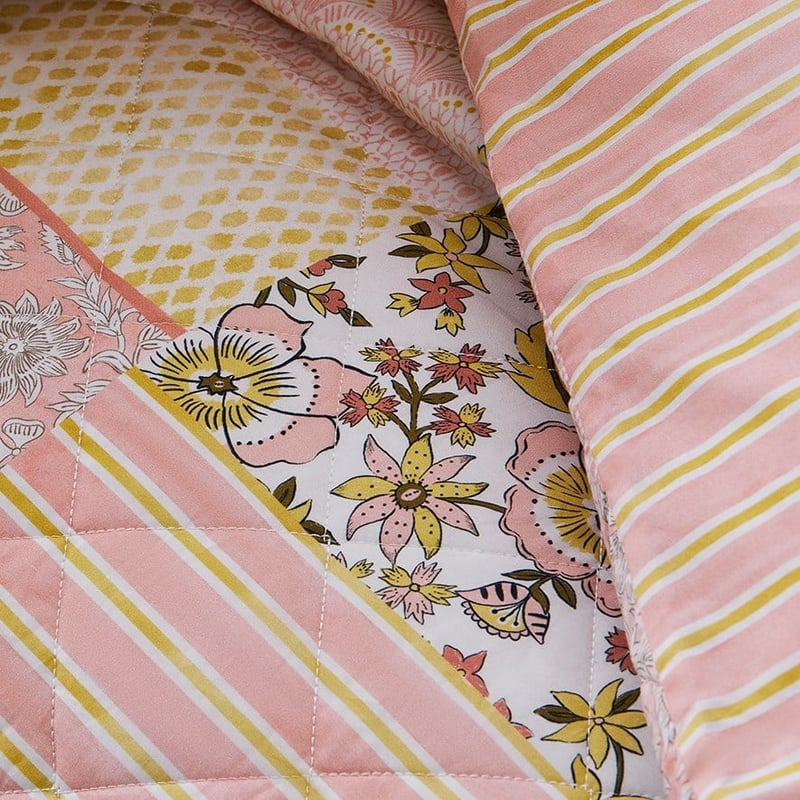 Polly Pink Quilted Quilt Cover Separates