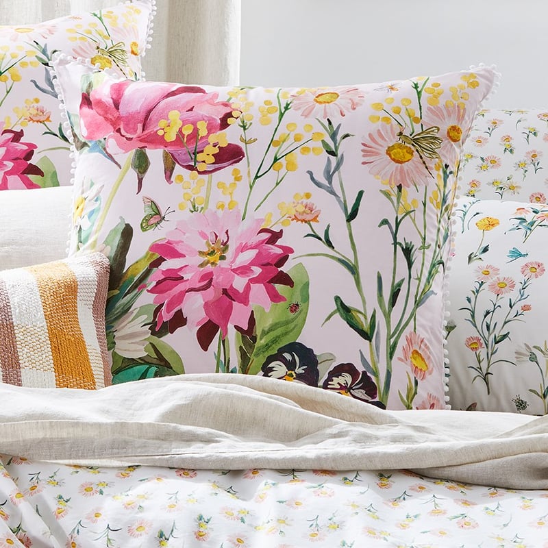 Jardin White Quilt Cover Set + Pillowcases