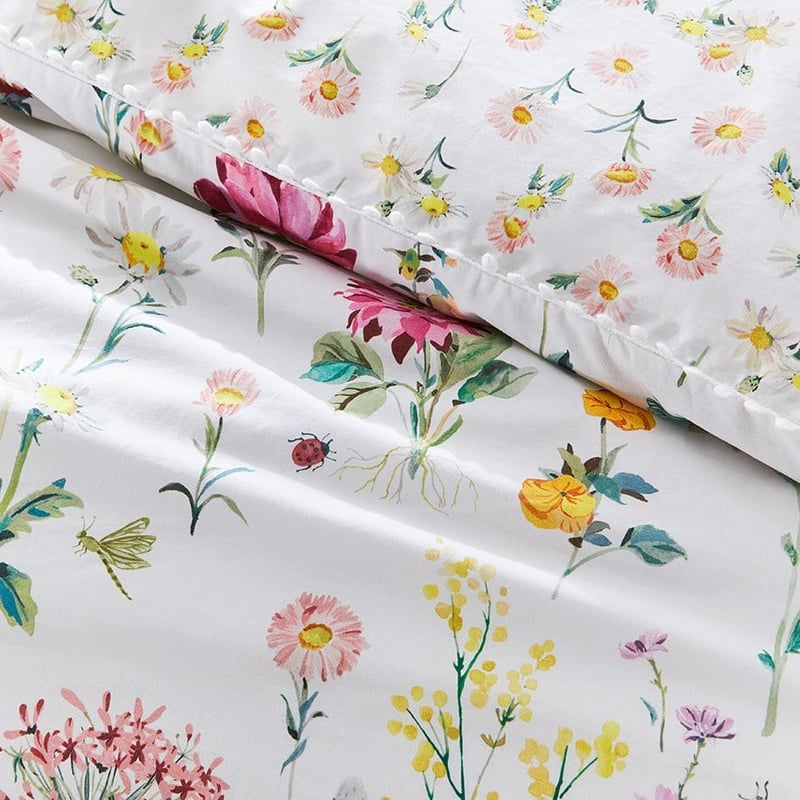 Jardin White Quilt Cover Set + Pillowcases