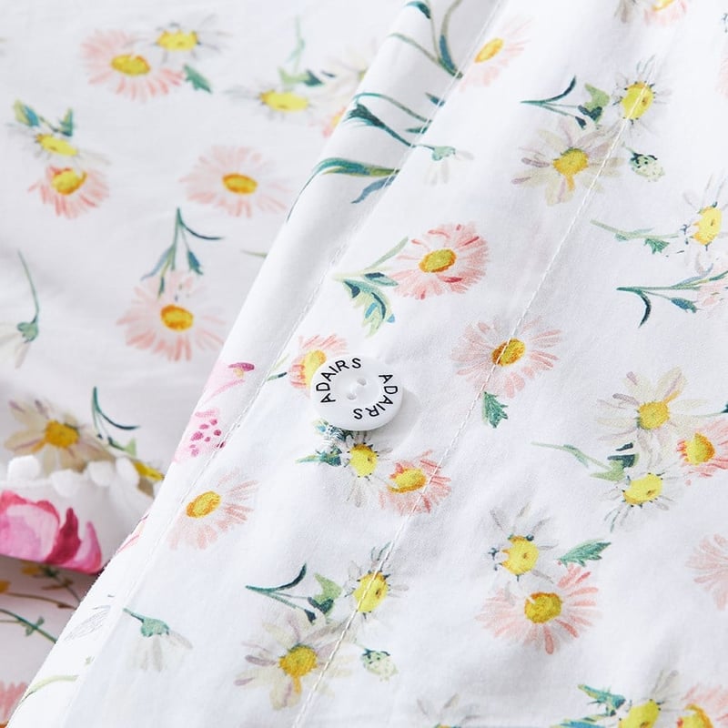 Jardin White Quilt Cover Set + Pillowcases