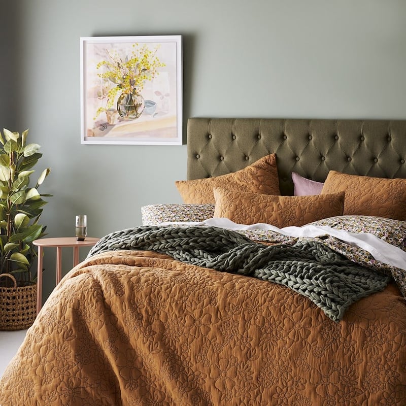 Callie Cinnamon Quilted Quilt Cover + Pillowcases