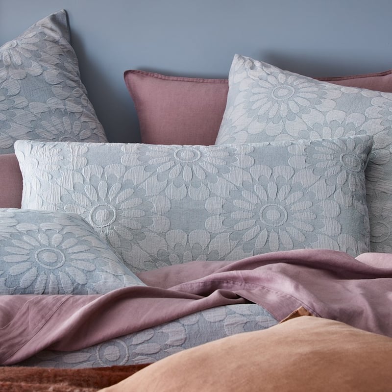 Lottie Matelasse Blue Mist Quilt Cover Separates
