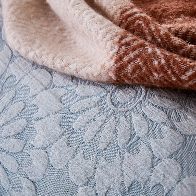 Lottie Matelasse Blue Mist Quilt Cover Separates