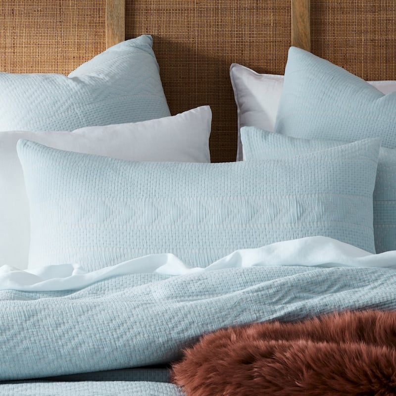 Amelia Matelasse Sky Blue Quilt Cover Separates