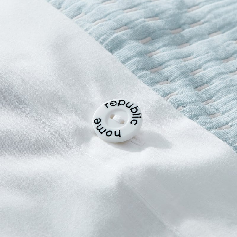 Amelia Matelasse Sky Blue Quilt Cover Separates