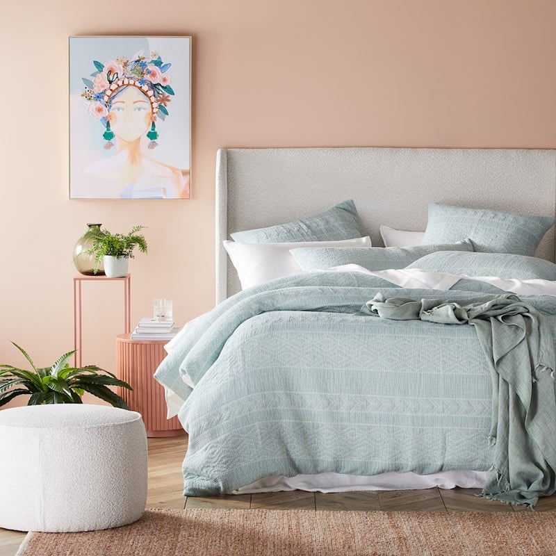 Amelia Matelasse Soft Green Quilt Cover Separates