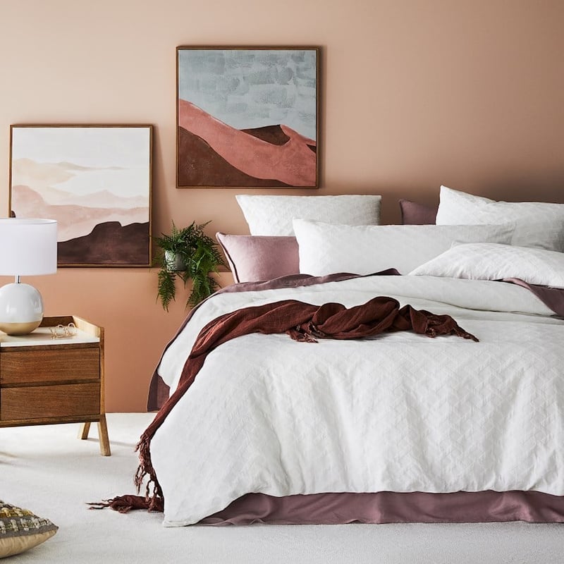 Lattice Matelasse White Quilt Cover Separates