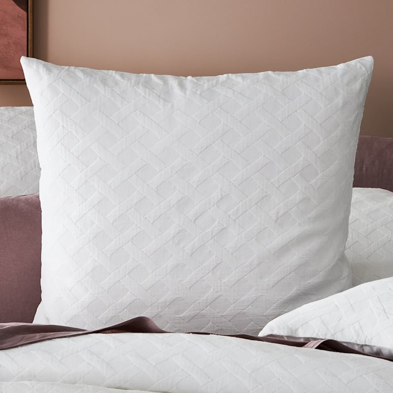Lattice Matelasse White Quilt Cover Separates